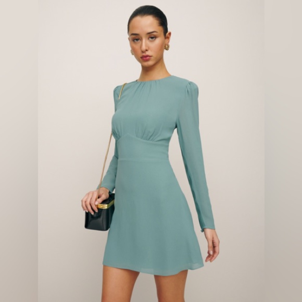 NWT Reformation Laken Dress in Verdigris